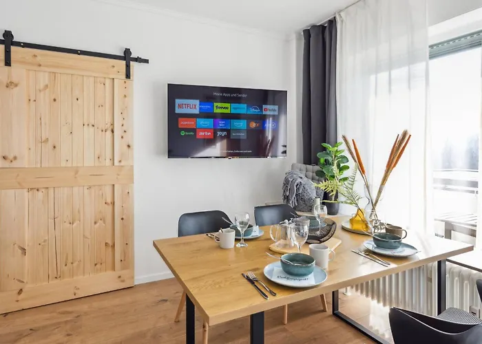 公寓 Ddhomes- Firmen & Monteure App - 6 Pers,balkon,zentral, Smarttv